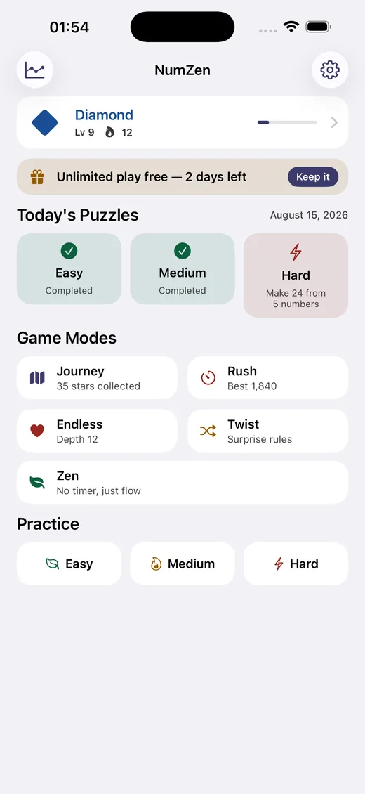 Daily global challenge