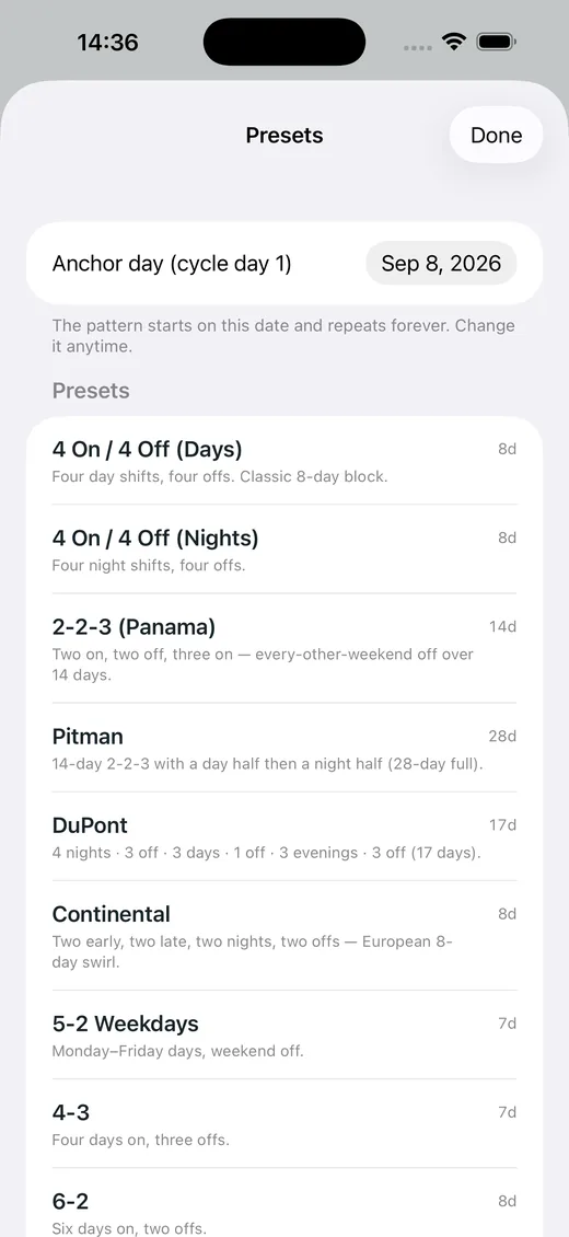 Month at a glance